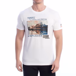 Camiseta Manga Corta Regular Fit Ymr312-js206 Para Hombre - white, XXL