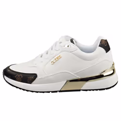 Guess Fl5moxfal12 Womens Casual Trainers in White Brown - 3 UK