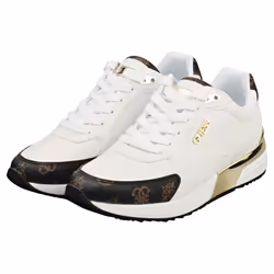 Guess Fl5moxfal12 Womens Casual Trainers in White Brown - 3 UK - Additional view 5