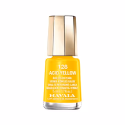 Mavala Mini Color, 128 Acid Yellow, 5ml, 5 ml, Yellow, Acid Yellow, Coloring, Opaque, Pearl