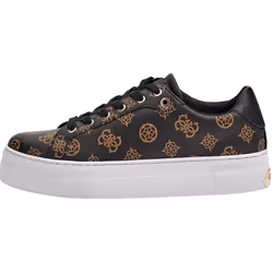 Guess Garmini Brown White 4G Logo Womens Leather Trainers - 3 UK 36 EU 5.5 US