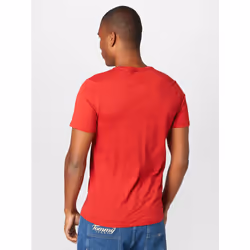 GUESS Men's Short Sleeve Classic Pima Embroidered Logo  Chili Red  Sma