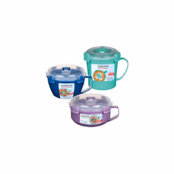 Sistema Microwave Containers | Soup Mug, Porridge Bowl & Noodle Bowl | Food Containers With Steam Release Vents | BPA-Free |  ...