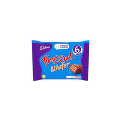 Cadbury Time Out Wafer Bars 6x20.2g 121.2g