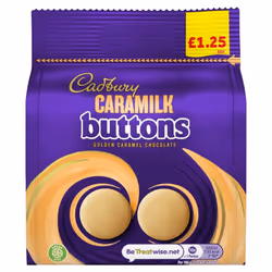 ??dbury Caramilk Buttons Chocolate Bag 90g (Pack of 10)