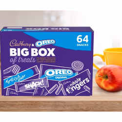 Cadbury & OREO Big Box of Treats, 64 Assorted Chocolates and Snacks, 1790 g (Pack of 1)