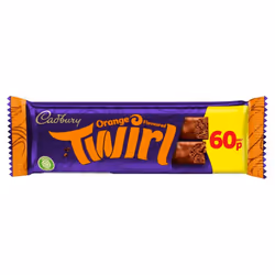 Cadbury Twirl Orange Flavoured Chocolate Bar 43g (Pack of 48)