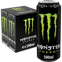 Monster ENERGY Original Energy Drink 4Pack 500ml - Pack Of 24