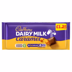 Cadbury Dairy Milk Caramel 1 Chocolate Bar 120g (Pack of 16)