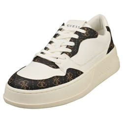 Guess Fm7capfal12 Mens Casual Trainers in White Brown - 8
