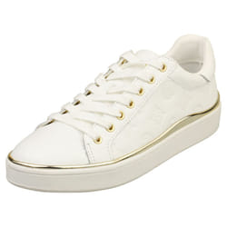 Guess Fl7bnnfal12 Womens Fashion Trainers in White Gold - 4