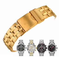 19mm PRS200 Series T067417A T067417 Series Watch band Watch Parts male strip Solid Stainless steel bracelet strap Watch band For T06 - gold, T067-19MM