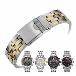 19mm PRS200 Series T067417A T067417 Series Watch band Watch Parts male strip Solid Stainless steel bracelet strap Watch band - gold,silver, T067-19MM