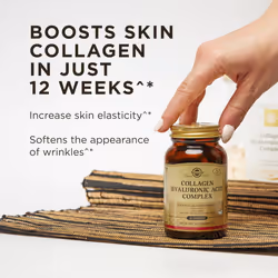 Solgar Collagen Hyaluronic Acid Complex - Reduces Fine Lines & Wrinkles - Skin Hydration - Vitamin C - 30 Tablets