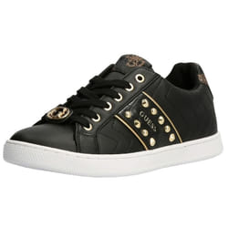 Guess Raula Black Brown Womens Leather Trainers - 4 UK 37 EU 6.5 US