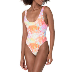 GUESS womens One Piece Swimsuit  Positano Coral Flowers  X-Small US
