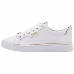 Guess Betea White Brown Womens Leather Trainers - 4 UK 37 EU 6.5 US