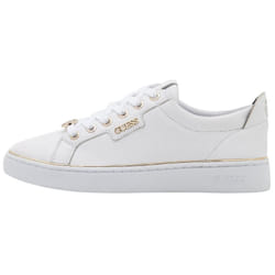 Guess Betea White Brown Womens Leather Trainers - 4 UK 37 EU 6.5 US