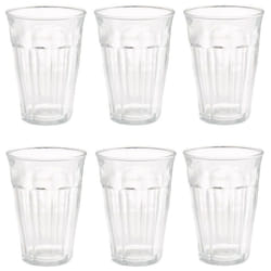 Duralex Picardie Glass Tumbler Tumblers 12.5fl oz Clear Glasses Set of 6