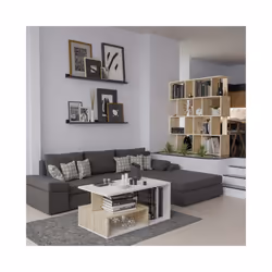 GILDA - Modular bookcase, modern style - Dimensions 59.5x30x140 cm - Room divider - Sonoma