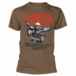 Fender 'You Won't Part' (Brown) T-Shirt - Small