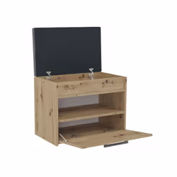 PARMI - Scandinavian style hallway shoe cabinet - 60x35x49 - Bench with storage space - Oak