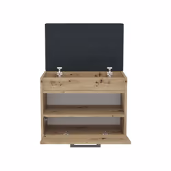 PARMI - Scandinavian style hallway shoe cabinet - 60x35x49 - Bench with storage space - Oak