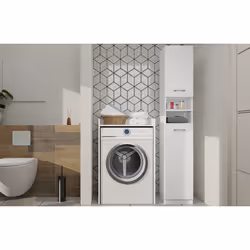 Storage unit for washing machine - 64x50x97.5 cm - White