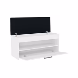 PARMI - Scandinavian style hallway shoe cabinet - 100x35x49 - Bench with storage space - White