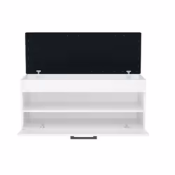 PARMI - Scandinavian style hallway shoe cabinet - 100x35x49 - Bench with storage space - White