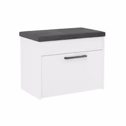 PARMI - Scandinavian style hallway shoe cabinet - 60x35x49 - Bench with storage space - White