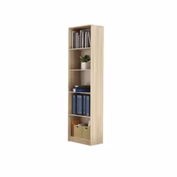 KAFFI - Scandinavian style bookcase - 50x30x181 - 5 shelves - Bookcase - Sonoma
