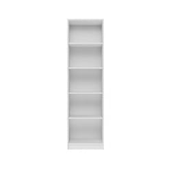KAFFI - Scandinavian style bookcase - 50x30x181 - 5 shelves - Bookcase - White
