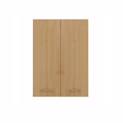 NELLIO - Wall mounted mirror cabinet - Bathroom wall cabinet - Dimensions 64x30x90 cm - Bathroom storage - Oak