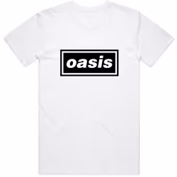 Oasis 'Classic Logo' (White) T-Shirt - 2XL