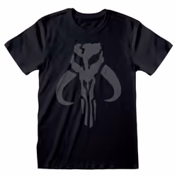 Star Wars - The Mandalorian 'Distressed Crest' (Black) T-Shirt - Small
