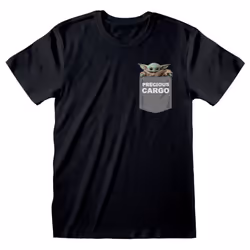 Star Wars - The Mandalorian 'Precious Cargo Pocket' (Black) T-Shirt - Small