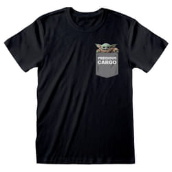 Star Wars - The Mandalorian 'Precious Cargo Pocket' (Black) T-Shirt - Small