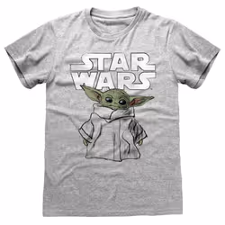 Star Wars - The Mandalorian 'Child Sketch' (Grey) T-Shirt - Medium