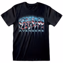 Marvel Avengers Endgame 'Lineup' (Black) T-Shirt - Medium
