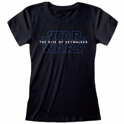 Star Wars 'Rise Of Skywalker Logo' (Black) Womens Fitted T-Shirt - Medium