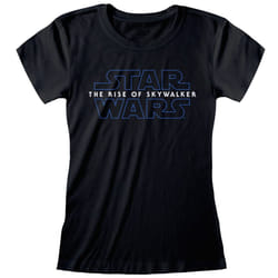 Star Wars 'Rise Of Skywalker Logo' (Black) Womens Fitted T-Shirt - Medium