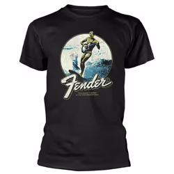 Fender 'Surfer' (Black) T-Shirt - X-Large