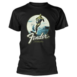 Fender 'Surfer' (Black) T-Shirt - X-Large