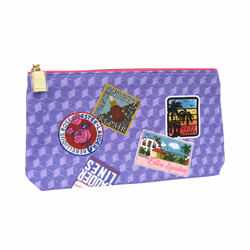 Estee Lauder Purple Patterned Make Up Bag