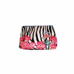 Estee Lauder Zebra Print, Flowers & Hummingbird Makeup Cosmetic Bag