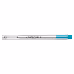 Caran d-Ache Cartridge Goliath Ball Point 849, Turquoise, Chrome, Turquoise, Brass, Stainless steel, 1 mm, Ballpoint pen