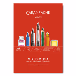 Caran d-Ache 454.114, Satin, Art paper pad, 250 g/m², 20 sheets