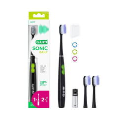 Sonic Daily Battery Operated Electric Sonic Toothbrush | Particularly Suitable for on The go| for Gentle and Thorough Cleaning| 1x Toothbrush, 2X