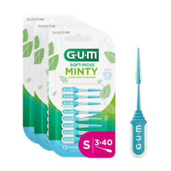 Soft-Picks Comfort Flex Mint interdental Cleaners | Refreshing Mint Flavour |Teeth Cleaning and Plaque Removal (S - [3x40] Mint)
